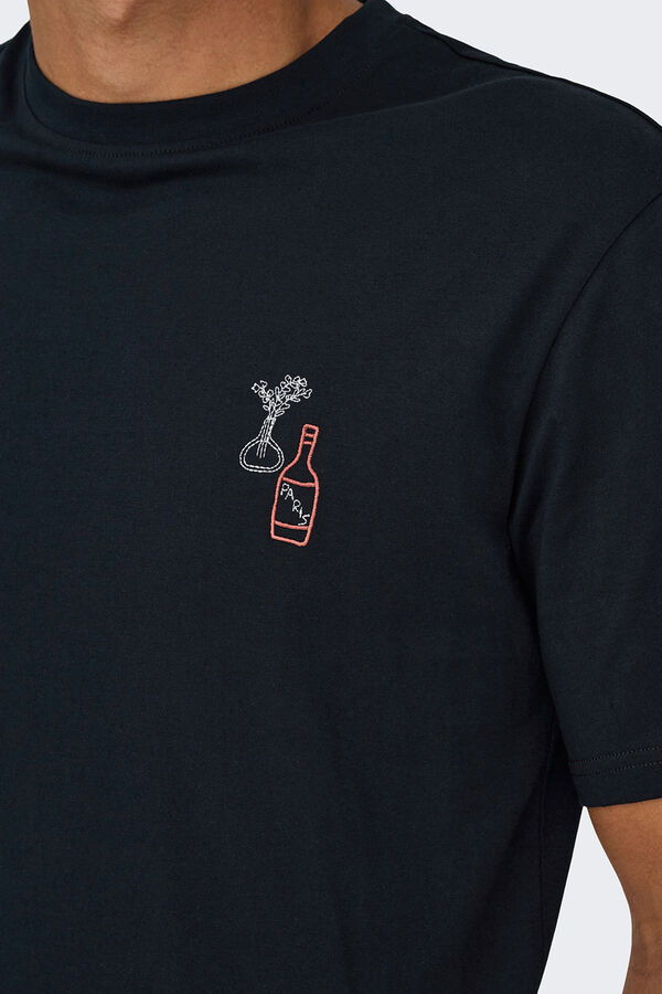 Only & Sons Camiseta manga corta. negro