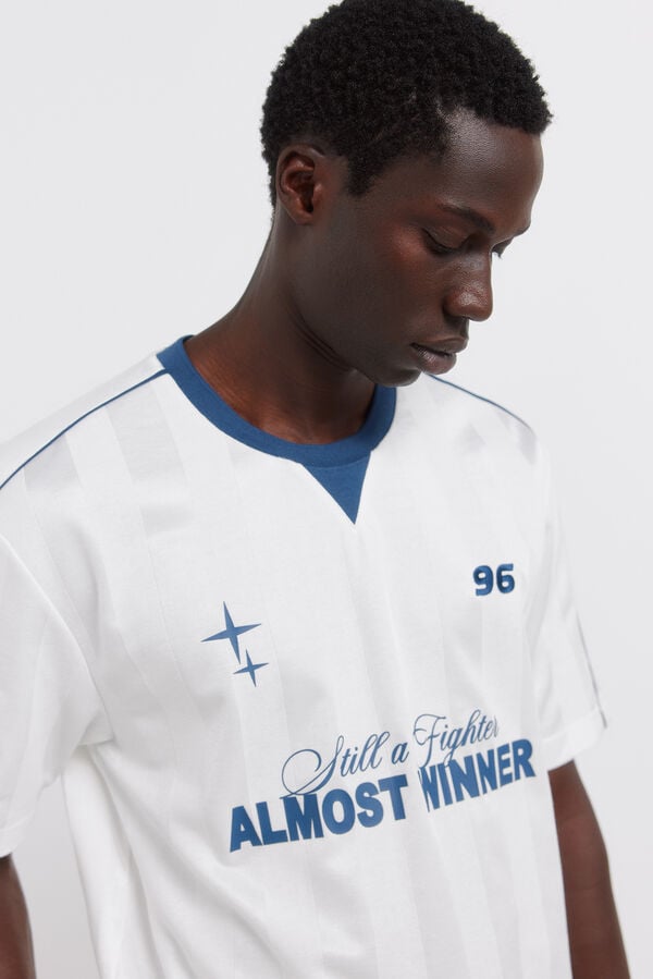 Springfield Almost football T-shirt beige