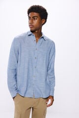 Springfield Rustic fabric shirt indigo blue