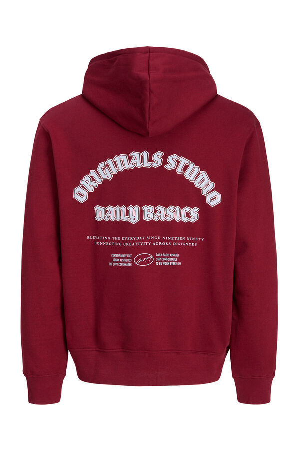 Jack & Jones Sudadera capucha original studio rojo