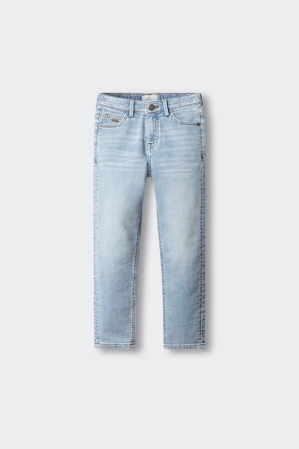 Springfield Kids Cal&ccedil;a denim knit para crian&ccedil;a azul