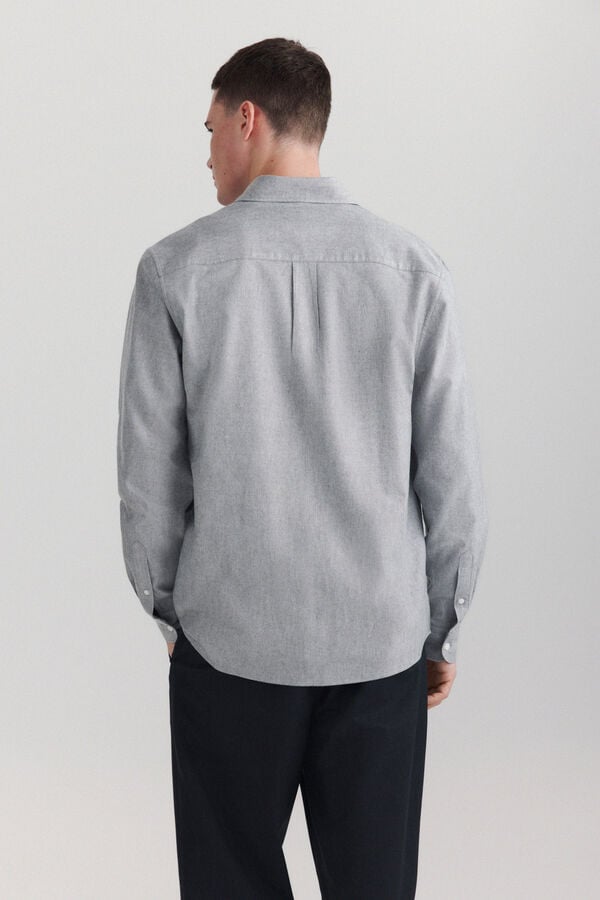 Springfield Chemise oxford en tencel gris