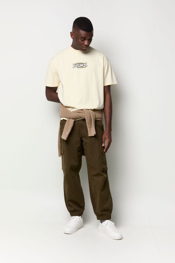 Balmohk Cargo cuff trousers nude