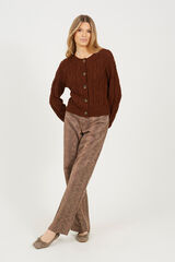 Brave Soul Cardigan de malha com oitos cru