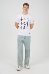 Brave Soul Camiseta piezas de lego manga corta blanco