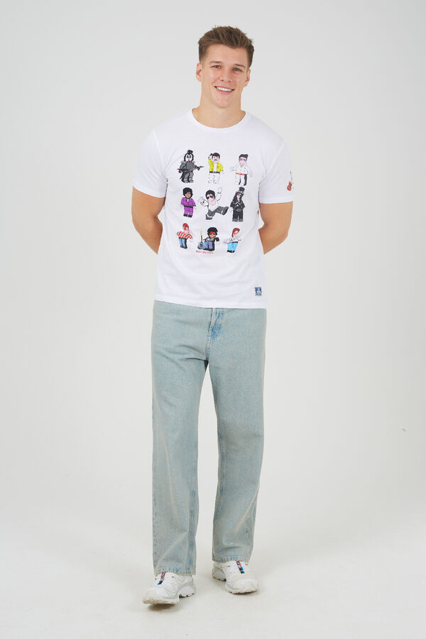 Brave Soul Camiseta piezas de lego manga corta blanco