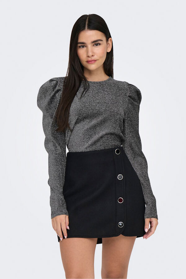 Only Blusa con glitter gris