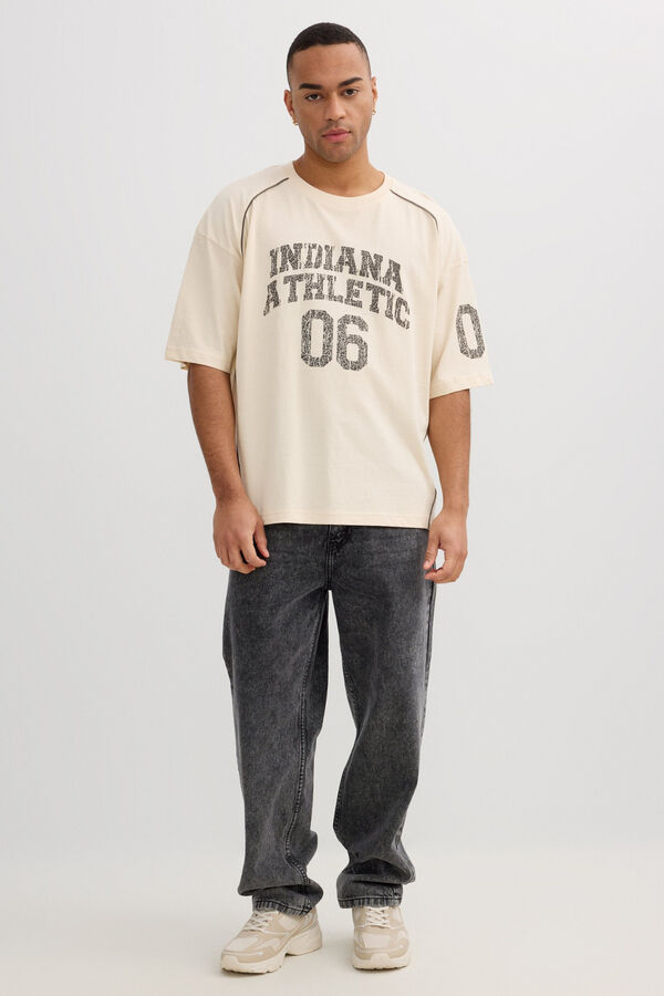 Inside Camiseta oversize de manga corta blanco