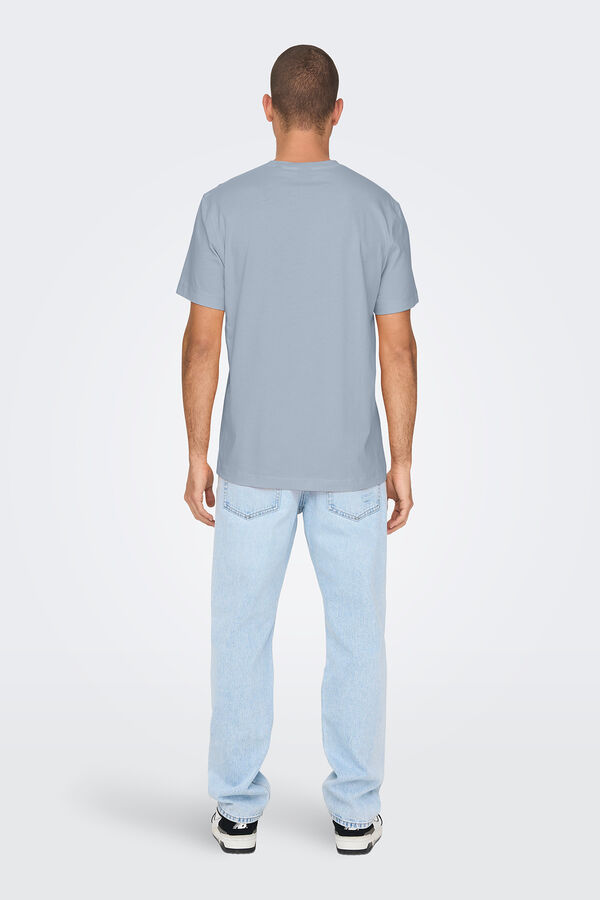 Springfield T-shirt de manga curta azulado