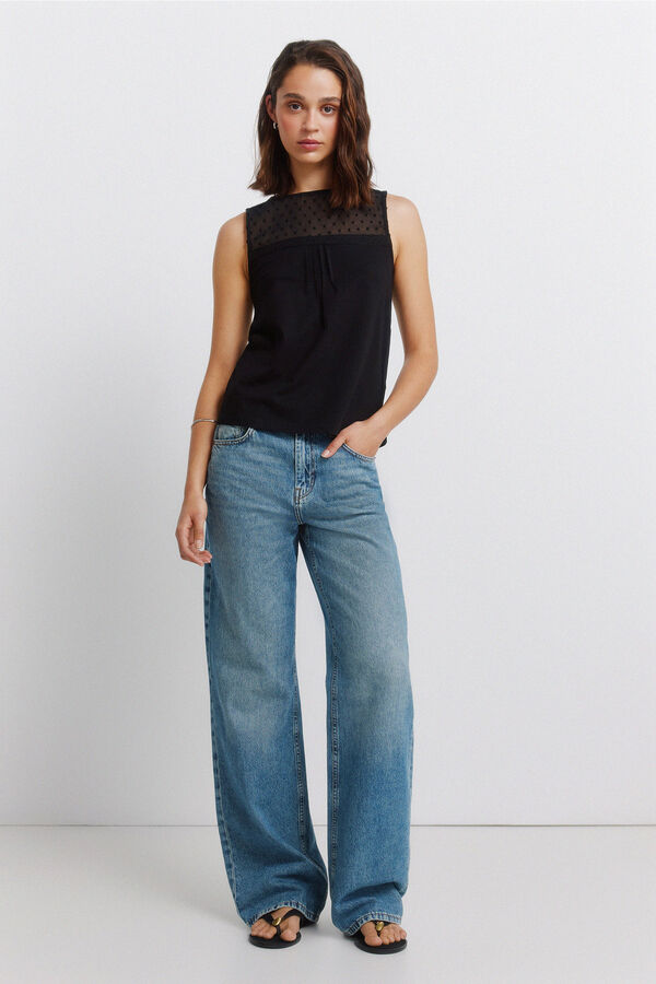 Springfield Plumetis vest top black