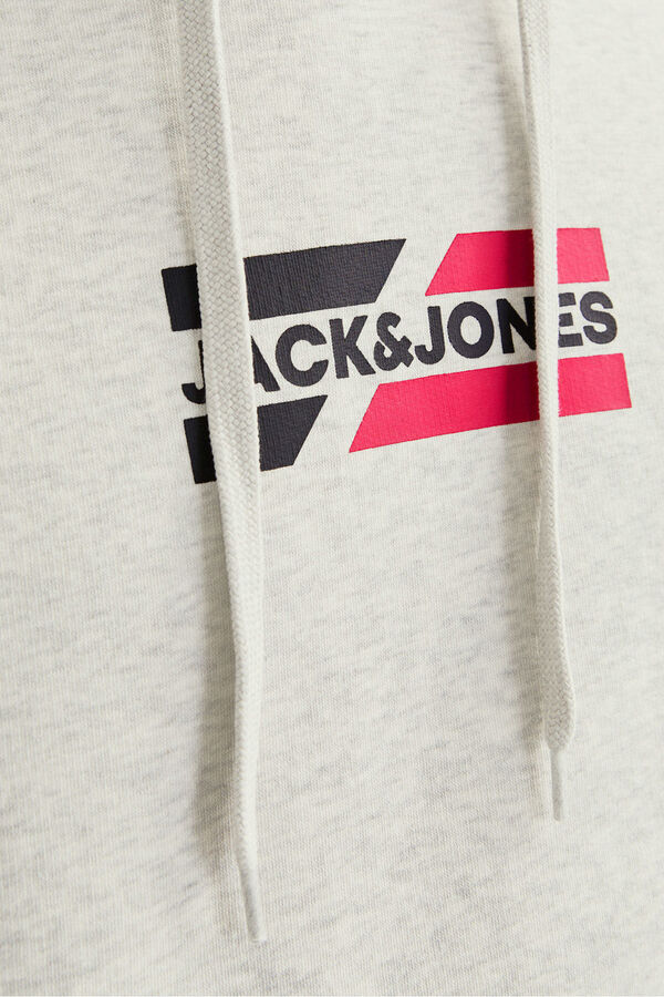Jack & Jones Sudadera logo frontal blanco