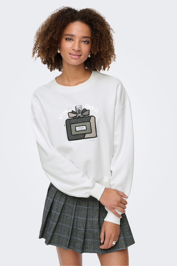 Only Sweatshirt vorne Weiß