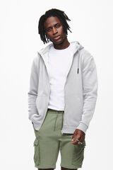 Only & Sons Sudadera con cremallera gris