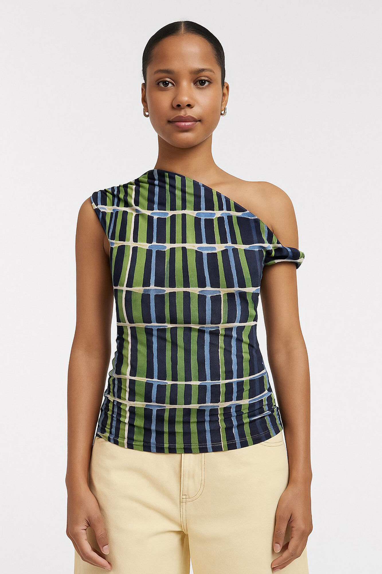 Topshop Top estampado assim&eacute;trico