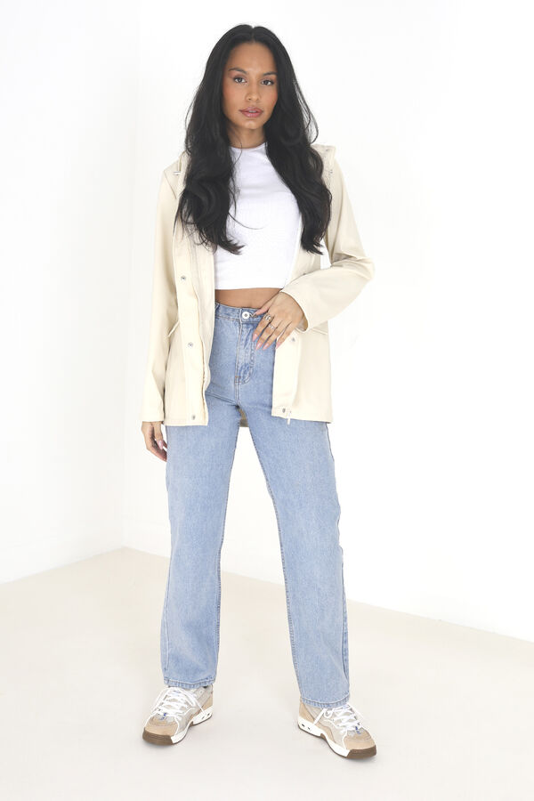 Brave Soul Chubasquero engomado blanco