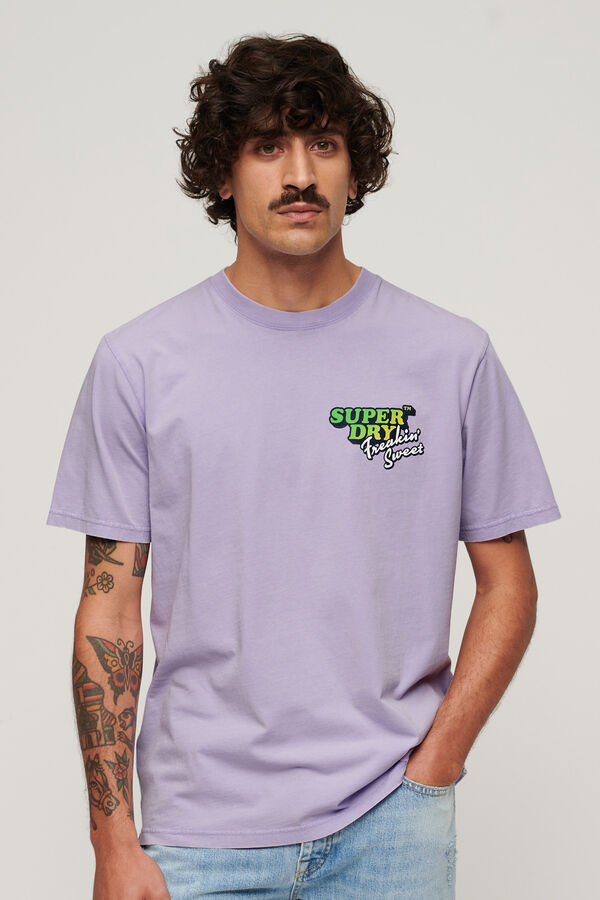 Springfield Neon Travel loose fit T-shirt ljubičasta