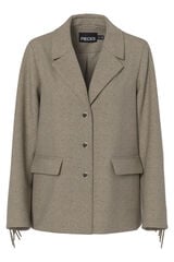 Pieces Chaqueta blazer flecos gris