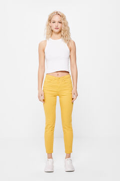 Springfield Slim cropped Eco Dye jeans golden