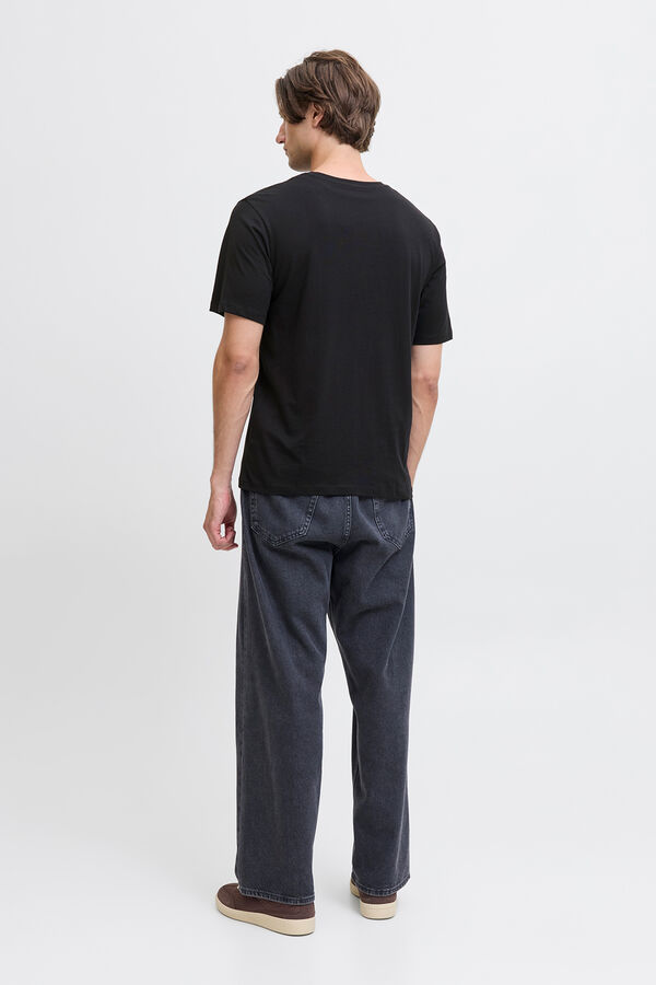 JJ REBEL Regular fit T-shirt Crna