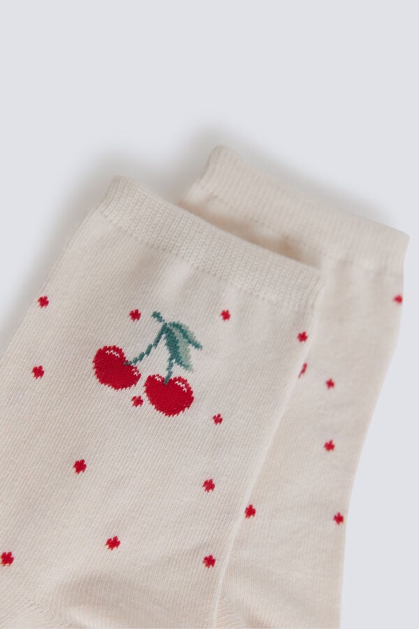 Springfield Duge čarape sa tre&scaron;njama Bež