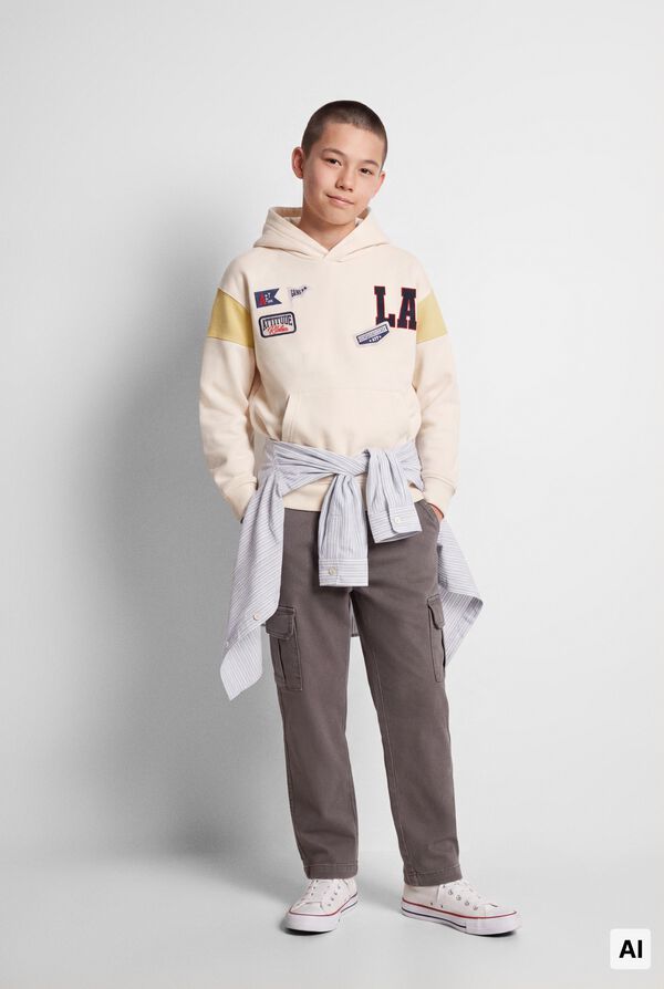 Springfield Kids Kids' patch sweatshirt white
