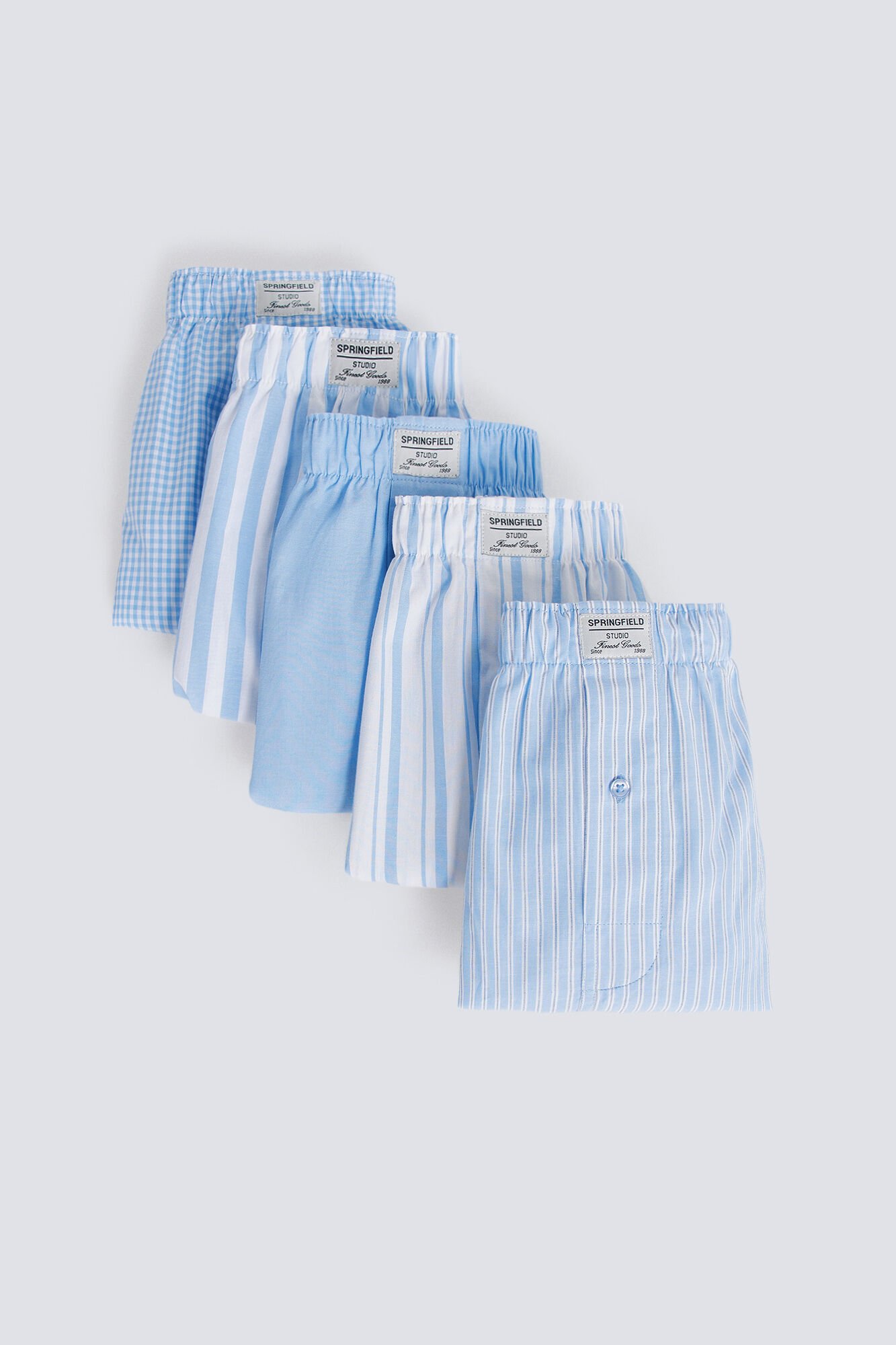 Springfield Blue striped 5-pack boxers