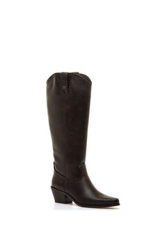 MTNG Botas cowboy de cano alto com salto largo