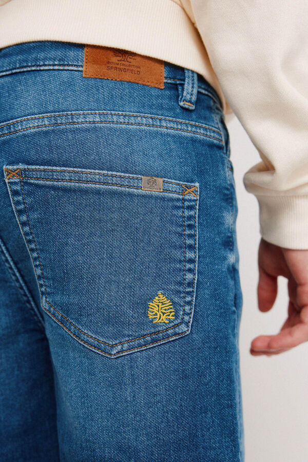 Springfield Kids Bermuda vaquera slim knit ni&ntilde;o azul