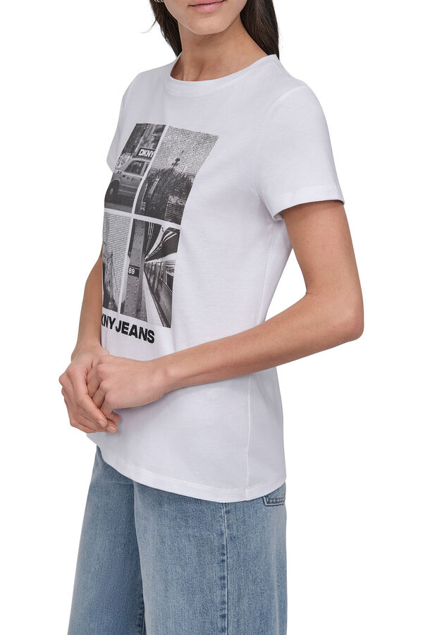 DKNY T-shirt com foto DKNY branco