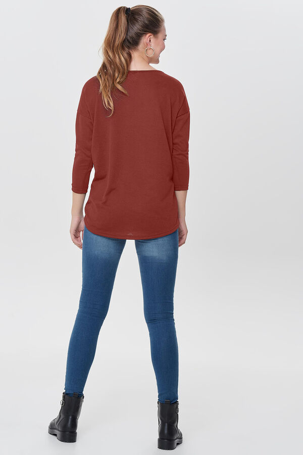 Springfield Long-sleeved round neck jumper brown