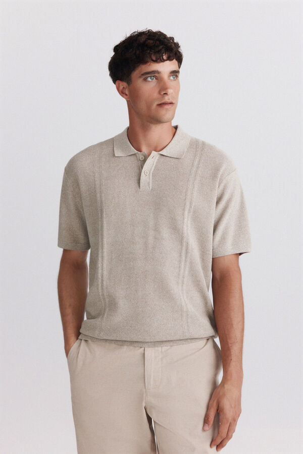 Springfield Basic structure polo shirt grey