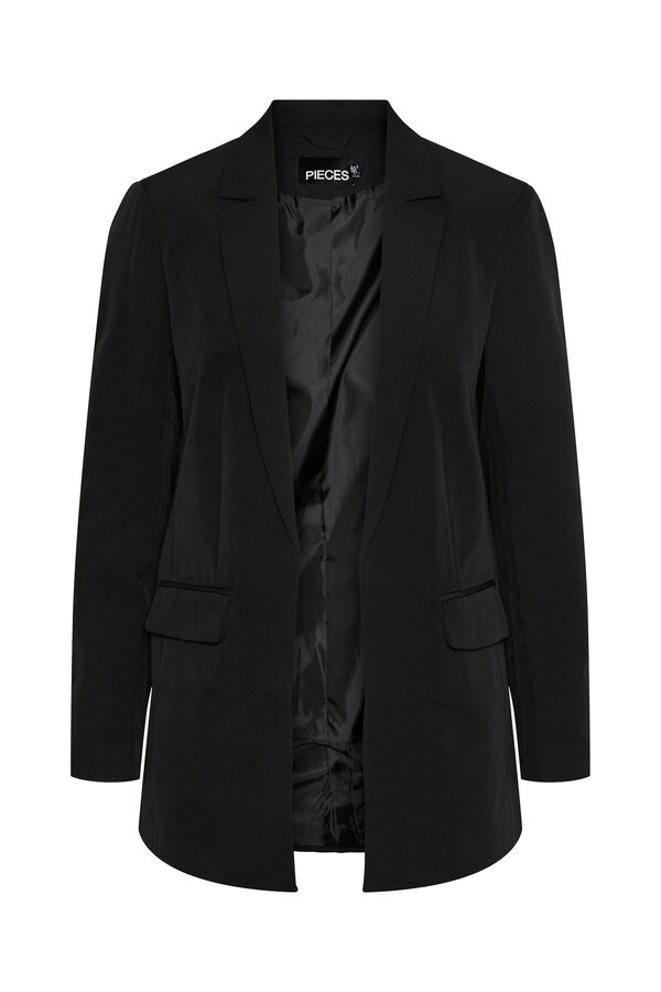 Springfield Oversize blazer with long sleeves, false pockets, and lapel collar. black