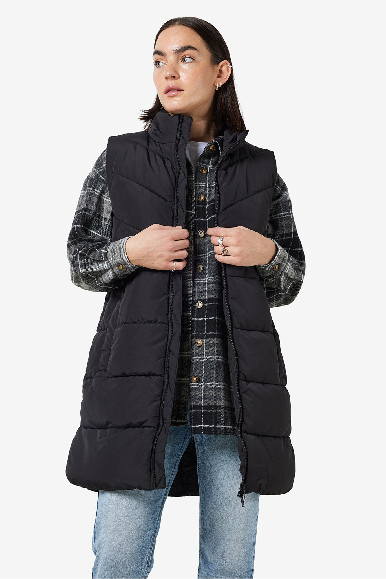 Noisy May Chaleco largo acolchado