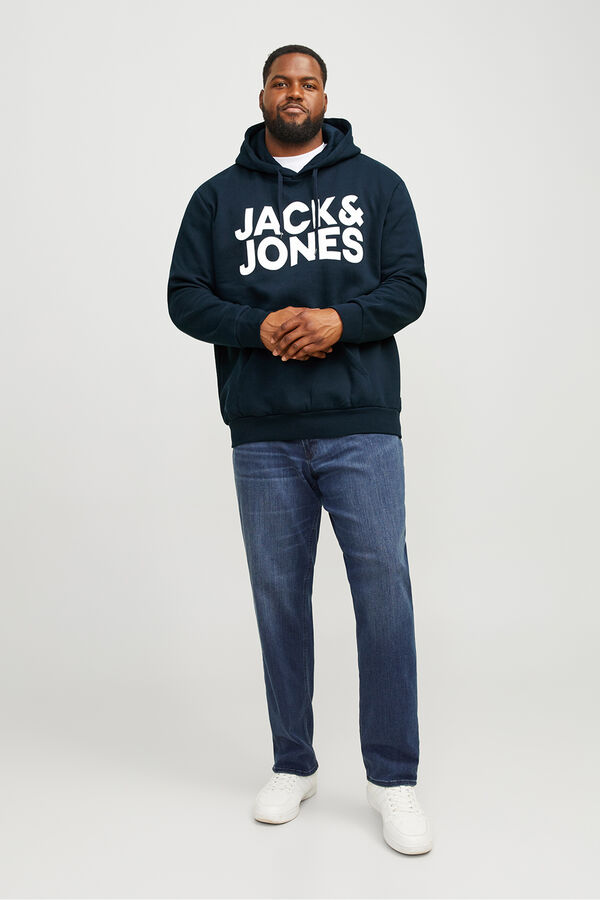 Jack & Jones PLUS Large logo sweatshirt blue