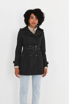 Brave Soul Gabardina abotoada com cinto