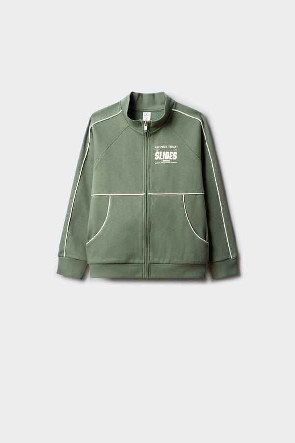 Springfield Kids Sweatshirt retro para menino verde