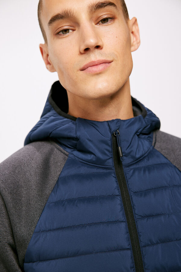 Springfield Combined hooded quilted jacket bluish