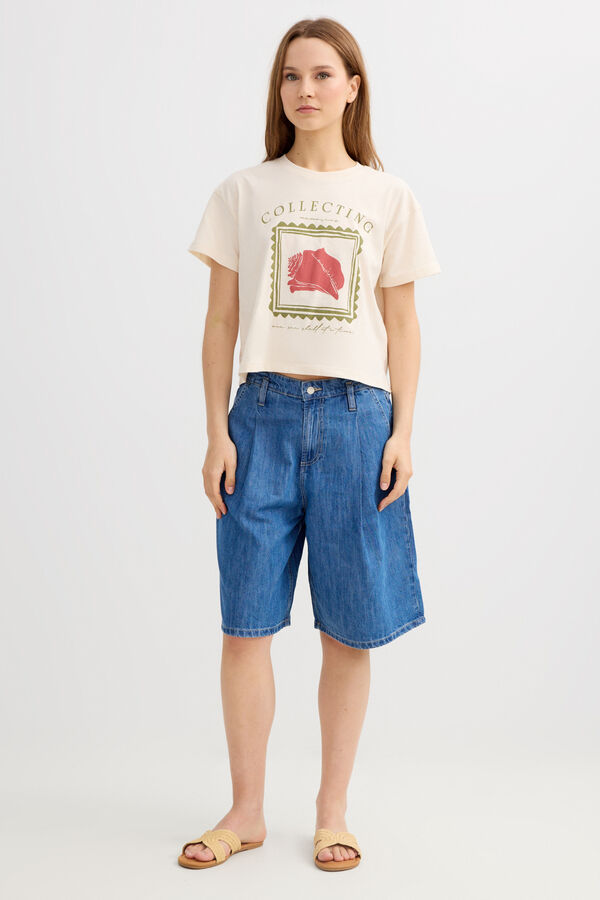 Inside Printed short sleeve T-shirt white