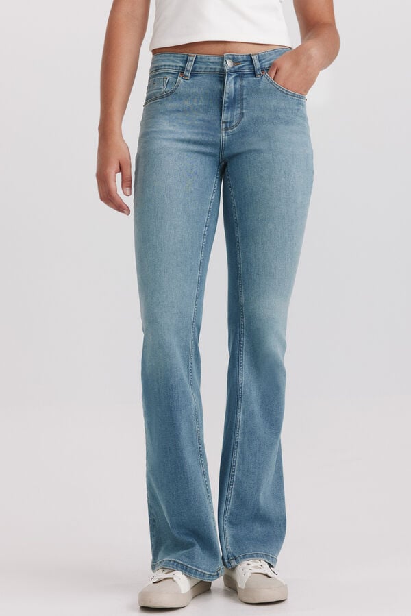 Springfield Jeans bootcut flare tiro bajo azul
