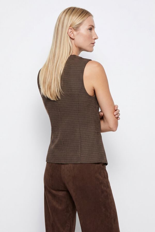Tiffosi Faux suede gilet nude