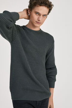 Springfield Crew neck knit jumper grey