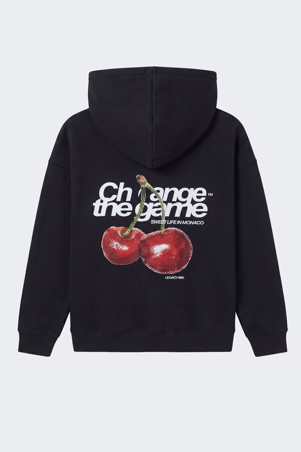 Project X Paris Sweatshirt com estampado de cerejas preto
