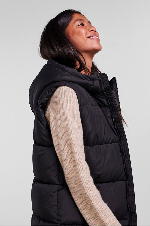 Pieces Quilted gilet Crna