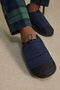 Springfield Grey quilted slippers navy