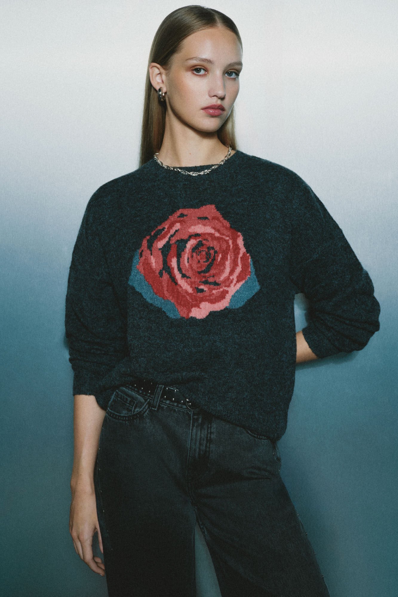 Springfield Pink intarsia jumper