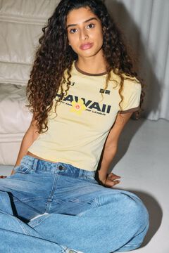 Noisy May T-shirt de manga curta cintada