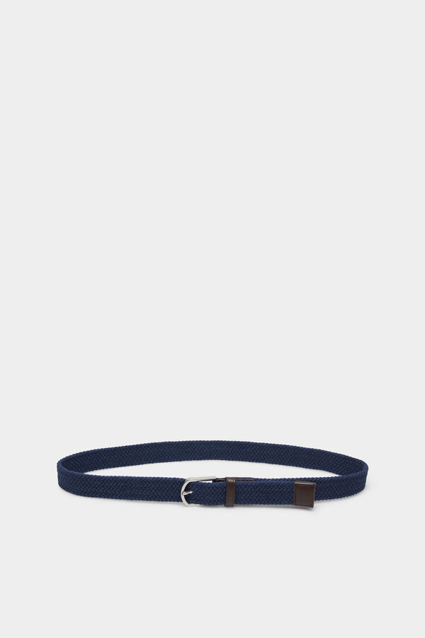 Springfield Mottled woven belt blue