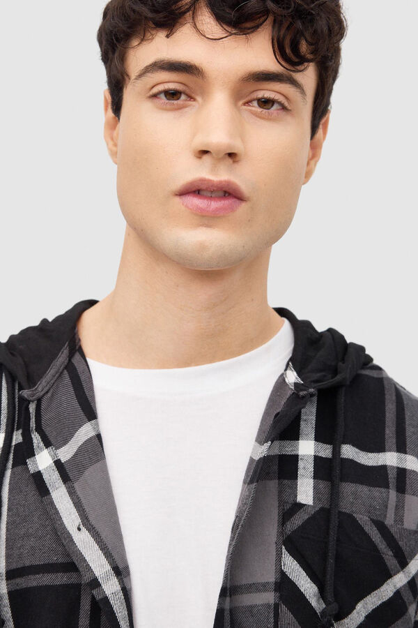 Inside Camisa de felpa combinada preto