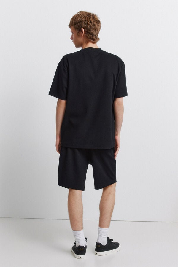 Springfield Waffle Bermuda shorts black