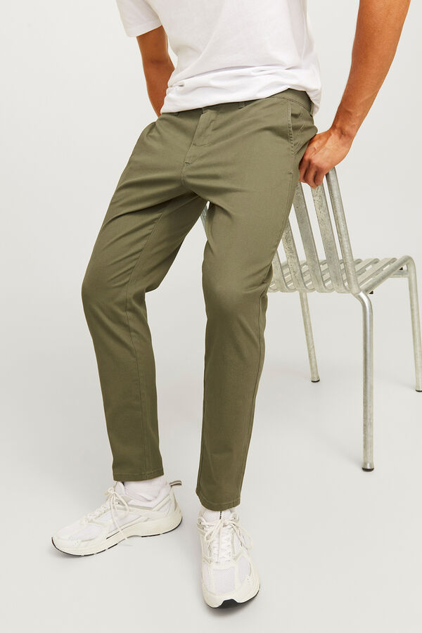 JJ REBEL Pantal&oacute;n chino slim fit verde